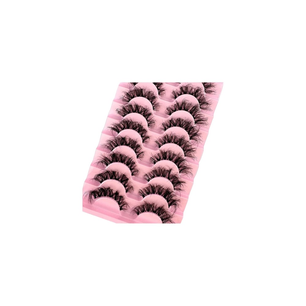 10 Mink Eyelashes Invisible Lash Extension Natural False Cluster Faux Eye Long